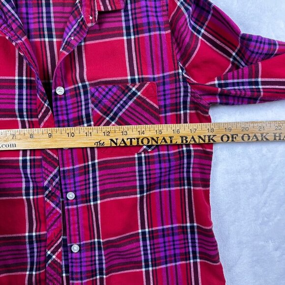 American Eagle Womens Flannel Shirt Sz S Plaid Button-Up Casual Western Rodeo - Picture 5 of 8